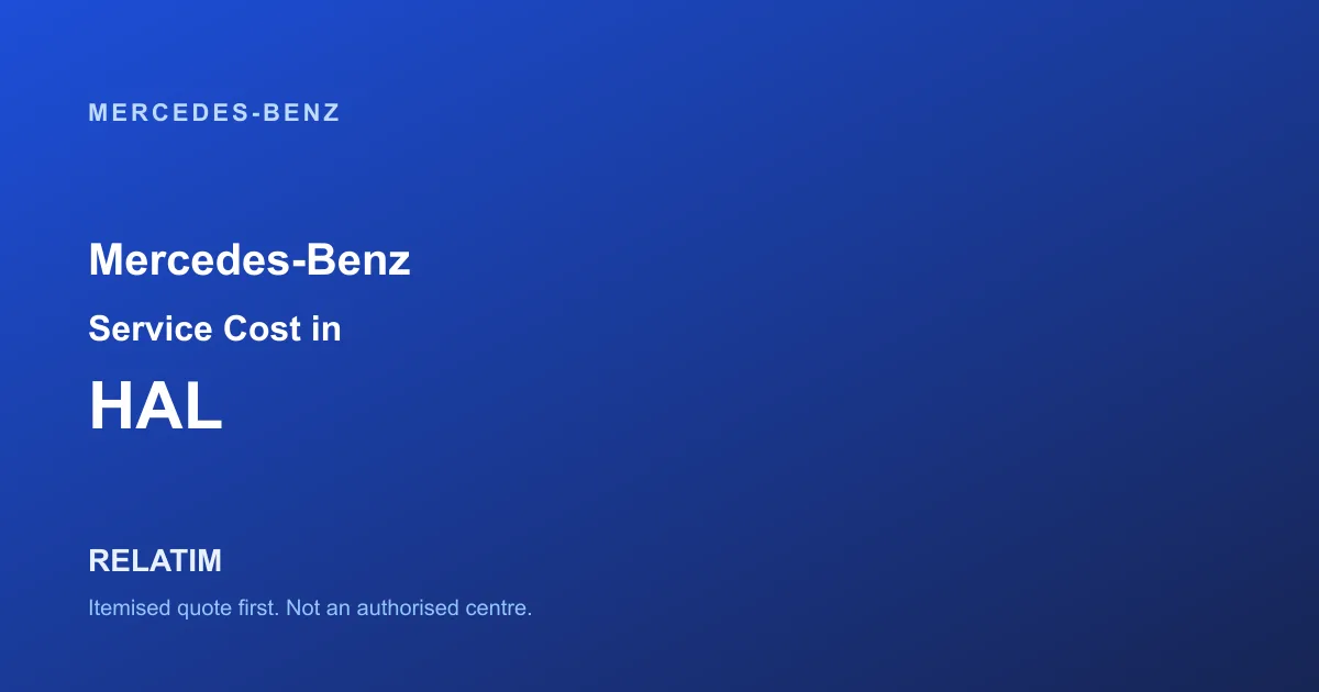 Mercedes-Benz Service Cost in HAL, Bangalore